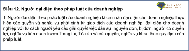 Thay đổi người đại diện theo pháp luật