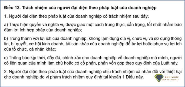 Thay đổi người đại diện theo pháp luật