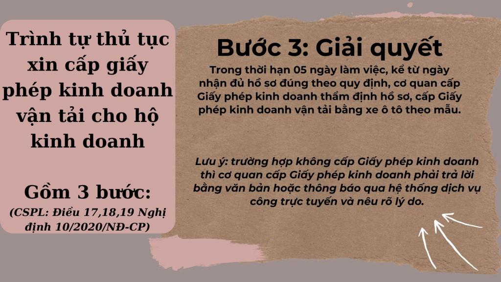 Trình tự thủ tục xin cấp giấy phép kinh doanh vận tải cho hộ kinh doanh 