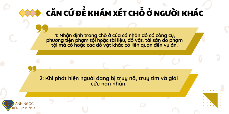 Căn cứ khám xét chỗ ở người khác