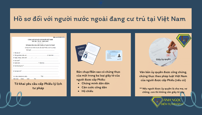 Hồ sơ đối với người nước ngoài đang cư trú tại Việt Nam