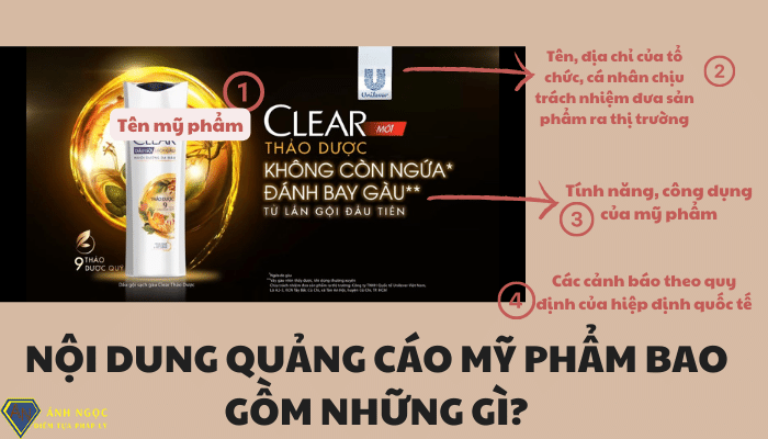 Nội dung quảng cáo mỹ phẩm bao gồm những gì