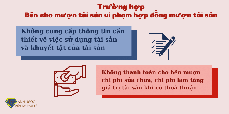 Trường hợp bên cho mượn tài sản vi phạm hợp đồng