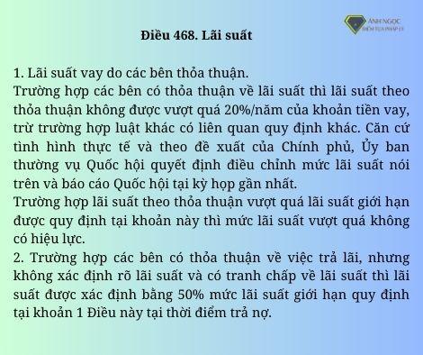 Điều 468. Lãi suất