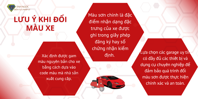 Lưu ý khi đổi màu xe