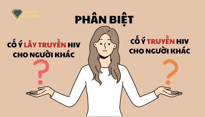 Phân biệt cố ý lây truyền HIV cho người khác và cố ý truyền HIV cho người khác