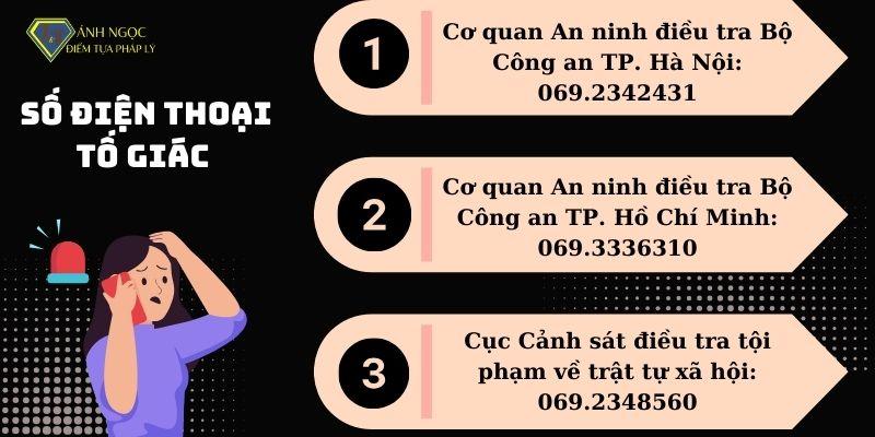 Số điện thoại tố giác