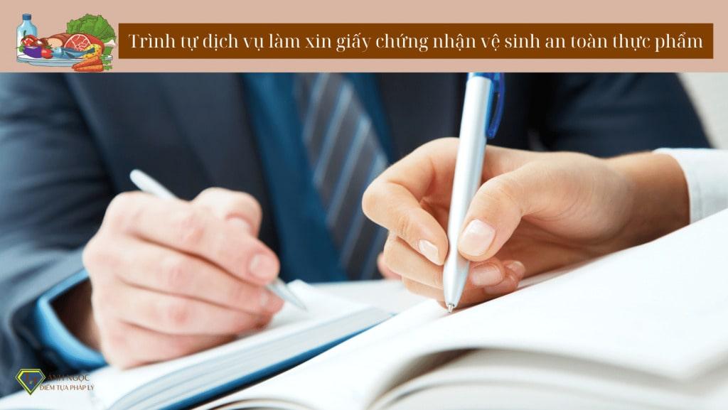 Trình tự dịch vụ làm xin giấy chứng nhận vệ sinh an toàn thực phẩm