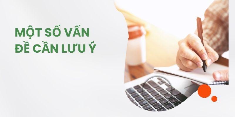 Một số vấn đề cần lưu ý