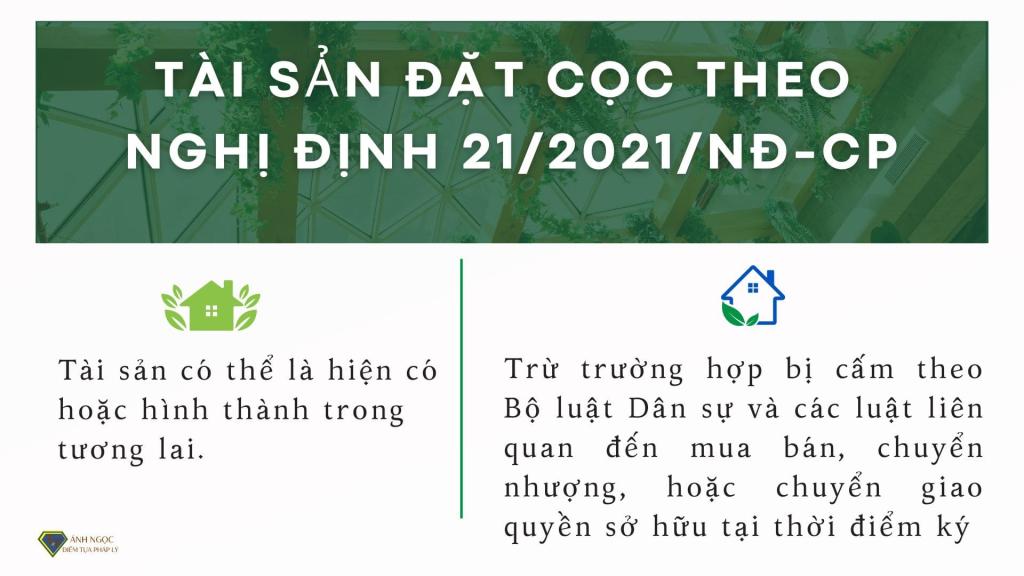 Tài sản Đặt Cọc theo Nghị Định 21/2021/NĐ-CP