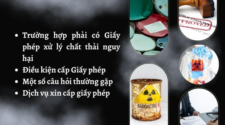 Điều kiện được cấp Giấy phép xử lý chất thải nguy hại