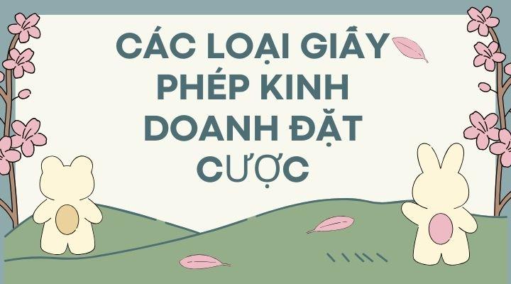 Các loại giấy chứng nhận đủ điều kiện kinh doanh đặt cược