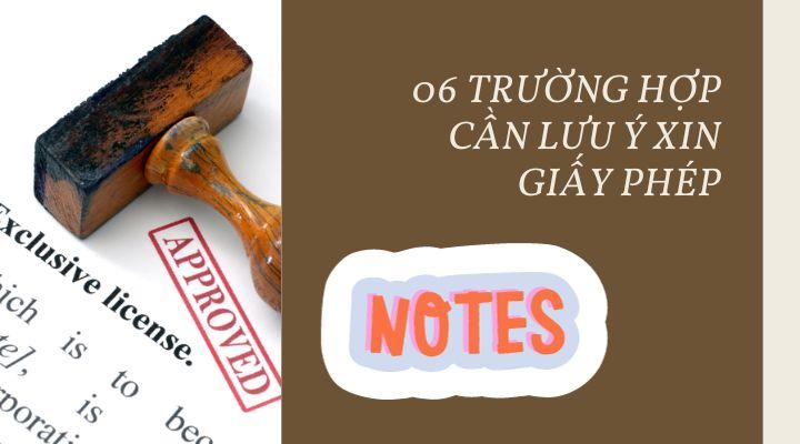 Các trường hợp phải xin phép