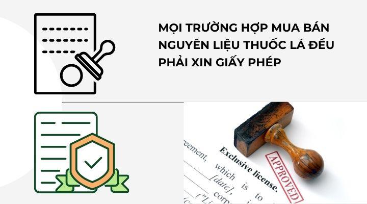 Mọi trường hợp cần có giấy phép