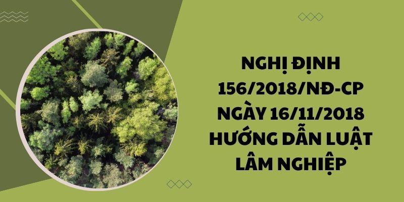 Nghị định 156/2018/NĐ-CP ngày 16/11/2018 hướng dẫn Luật Lâm nghiệp