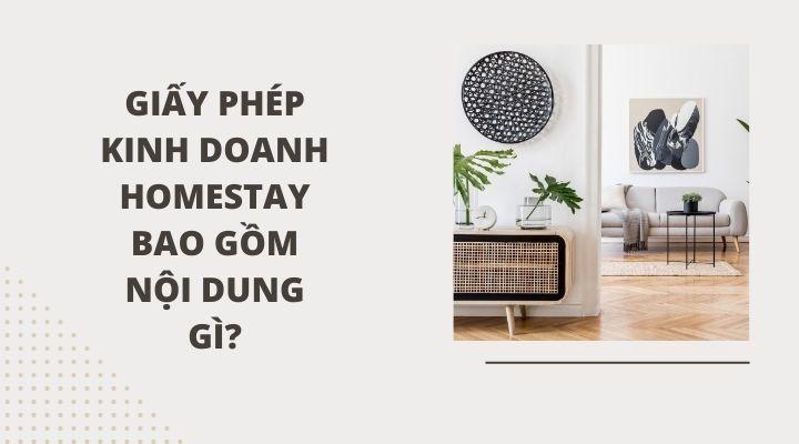 Nội dung giấy phép kinh doanh homestay