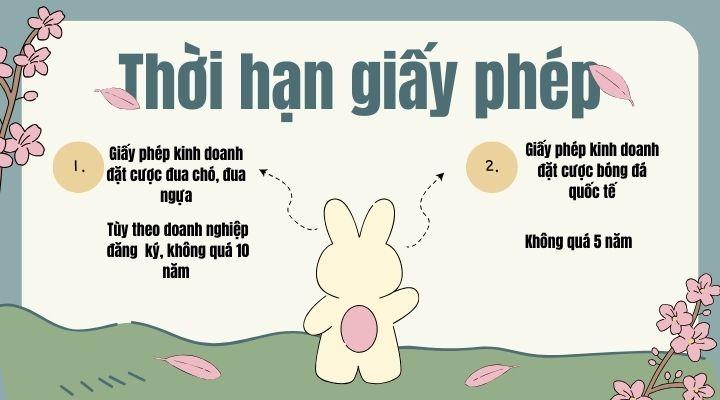 Hiệu lực của giấy phép kinh doanh đặt cược