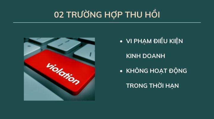 Các trường hợp thu hồi