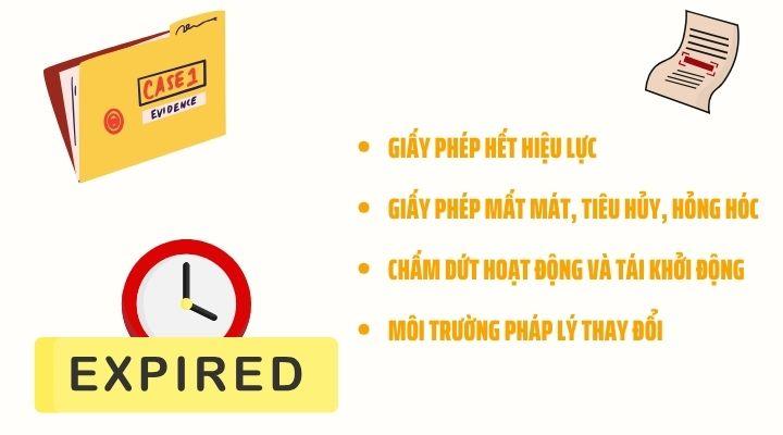 Các trường hợp phải xin cấp lại giấy phép