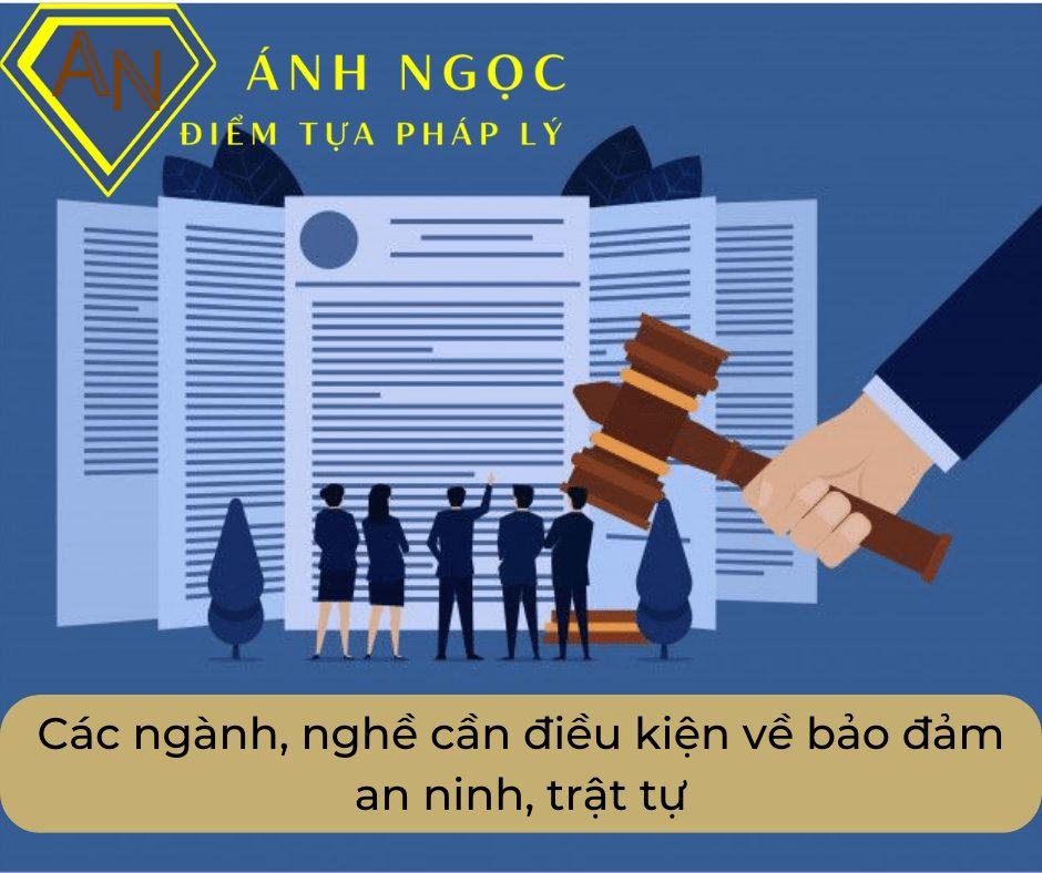 Các ngành, nghề cần điều kiện về bảo đảm an ninh, trật tự