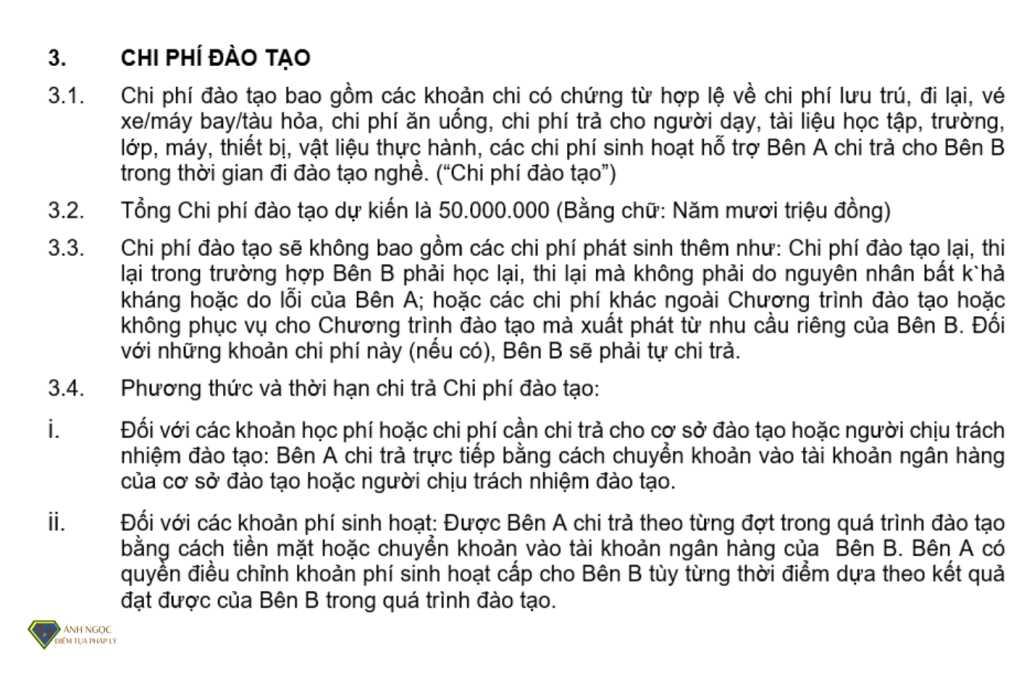 Chi phí đào tạo