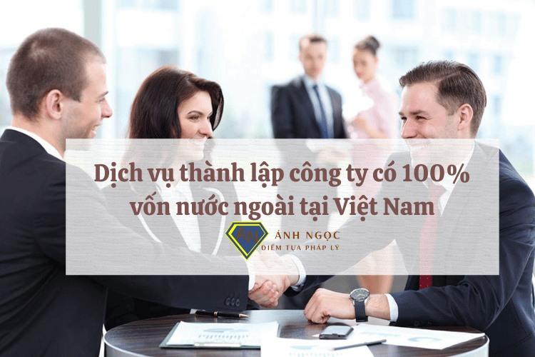 Dịch vụ hướng dẫn thành lập công ty 100% vốn nước ngoài tại Việt Nam