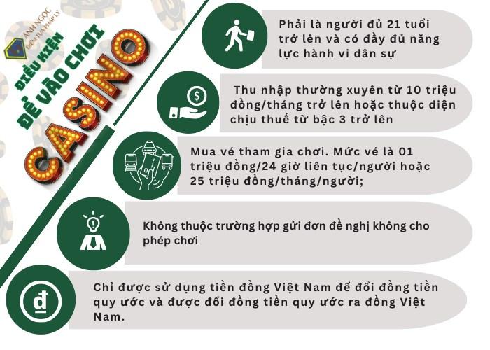 Điều kiện để vào chơi Casino