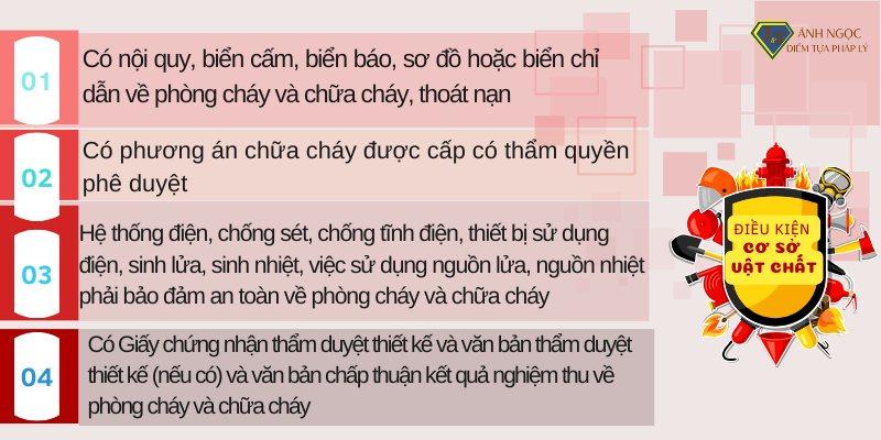 Điều kiện về cơ sở vật chất