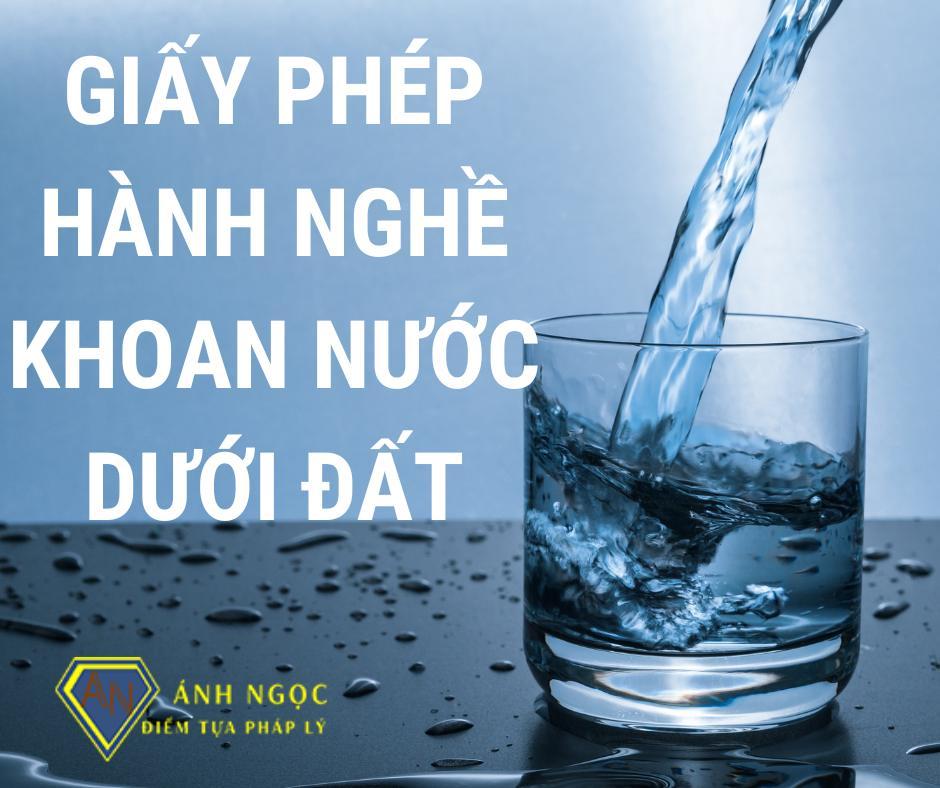 Giấy phép hành nghề khoan nước dưới đất