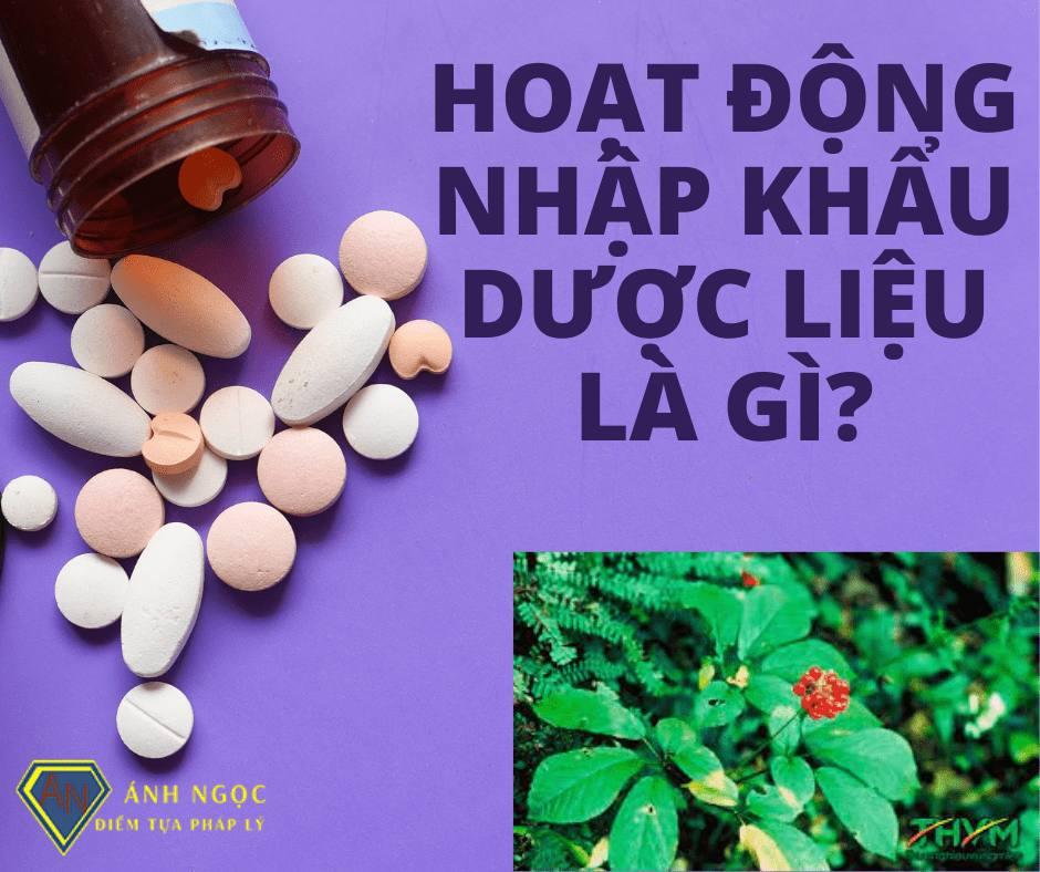 Hoạt động nhập khẩu dược liệu là gì?