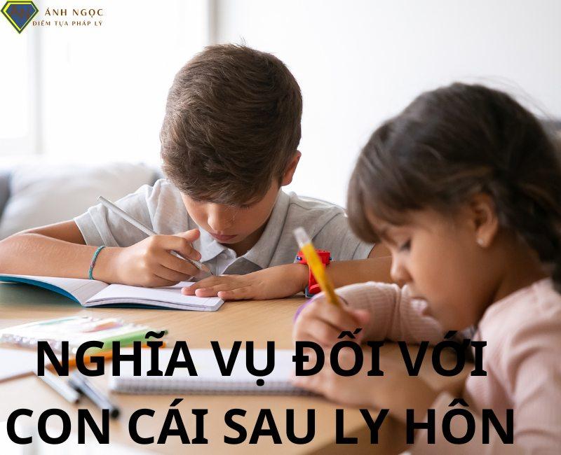 nghĩa vụ đối với con cái sau ly hôn