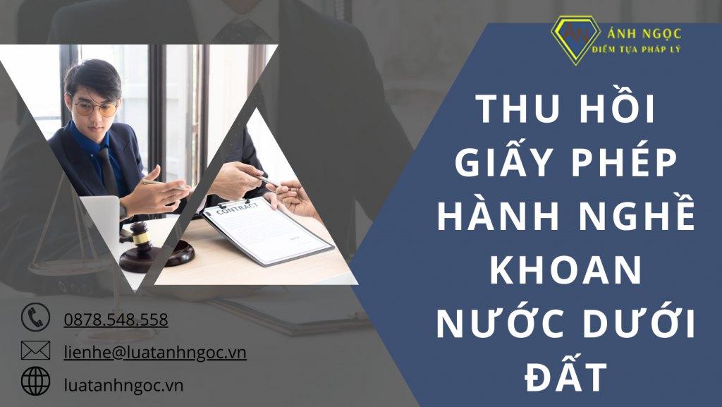 Thu hồi Giấy phép hành nghề khoan nước dưới đất