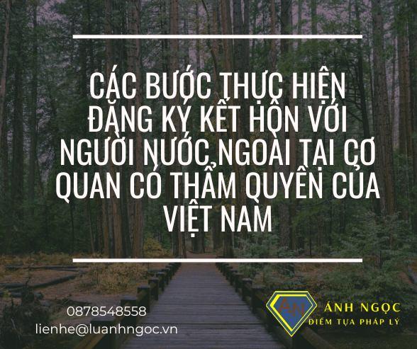 thủ tục đăng ký kết hôn có yếu tố nước ngoài