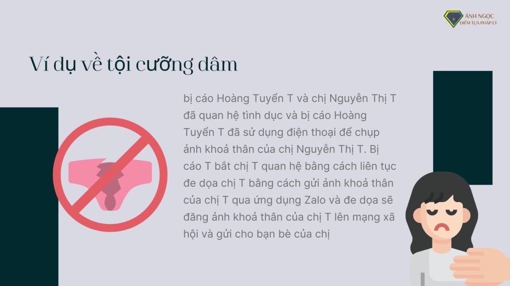 3. Ví dụ về tội cưỡng dâm