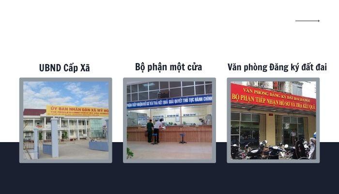 Minh họa về địa điểm nộp hồ sơ làm Sổ đỏ