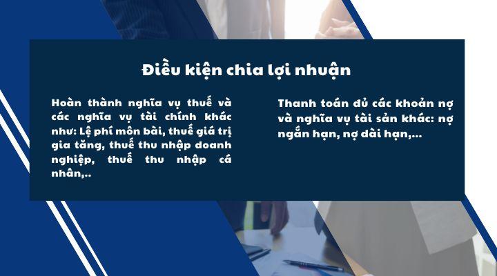 Điều kiện chia lợi nhuận