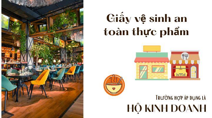 Giấy vệ sinh an toàn thực phẩm cho hộ kinh doanh