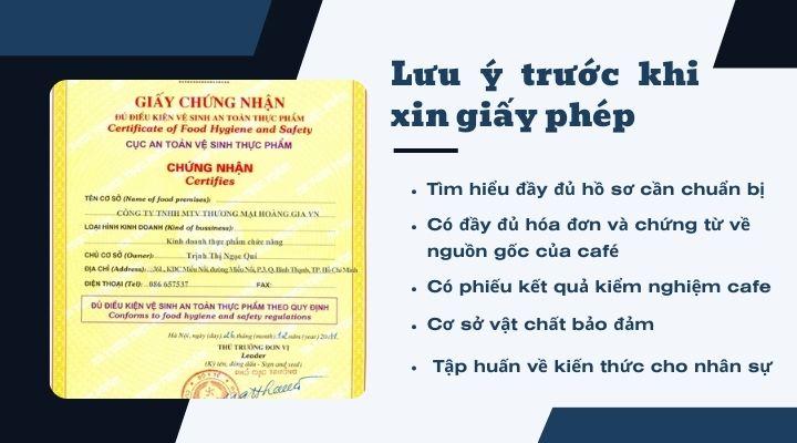 Để có giấy phép vệ sinh an toàn thực phẩm quán cafe ngay lần đầu tiên xin cấp cần lưu ý gì?