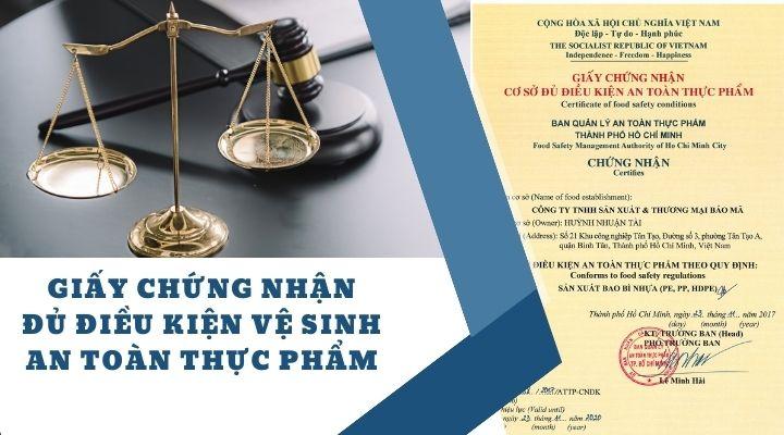 Thông tin giấy phép vệ sinh an toàn thực phẩm