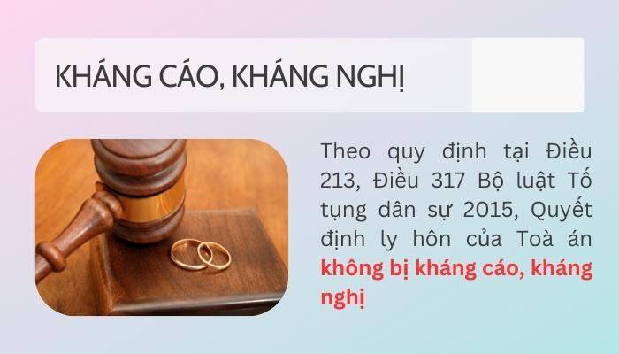 Có thể kháng cáo, kháng nghị quyết định ly hôn không?