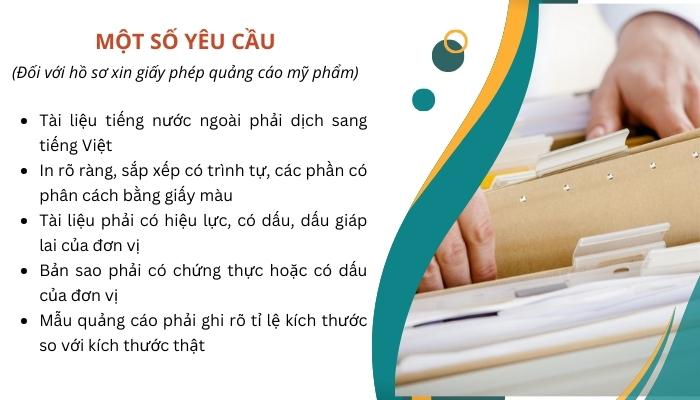 Một số yêu cầu đối với hồ sơ xin giấy phép quản cáo mỹ phẩm