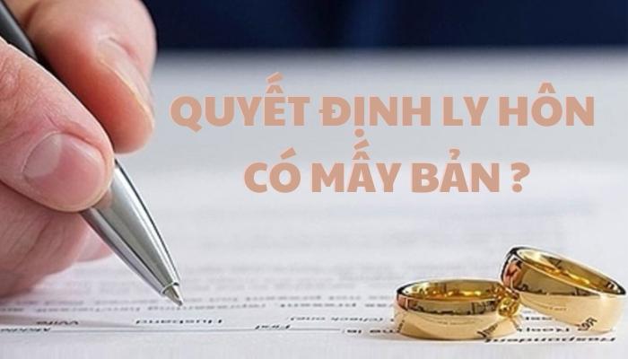 Quyết định ly hôn có mấy bản