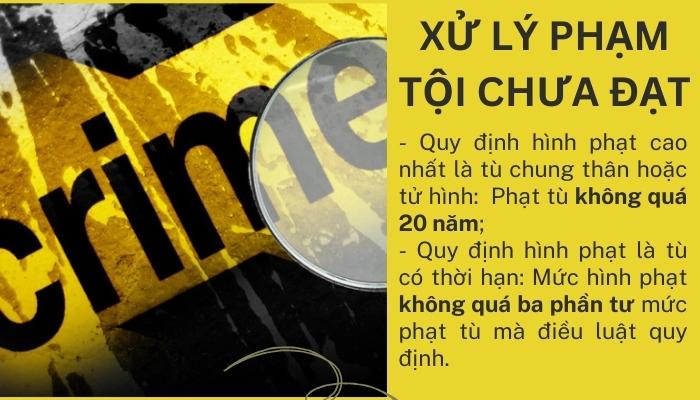 Quyết định hình phạt khi phạm tội chưa đạt