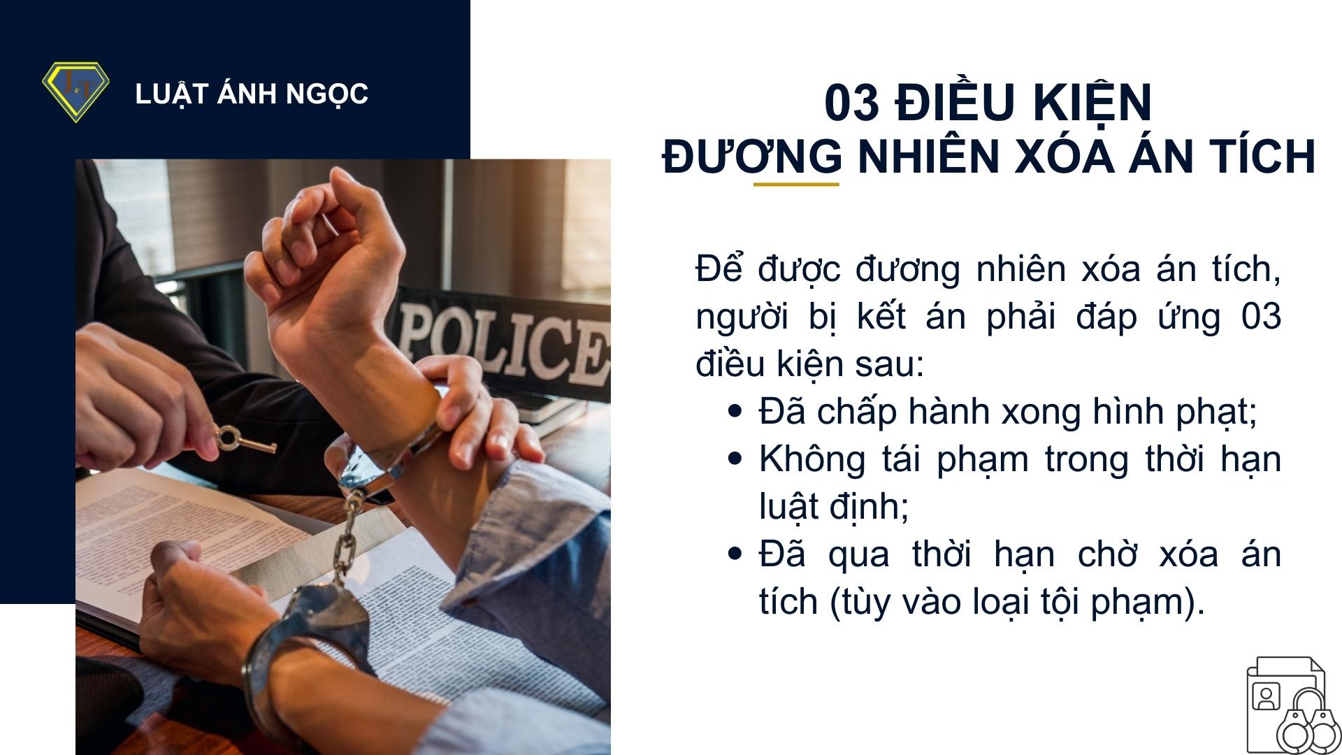 Điều kiện để đương nhiên được xóa án tích