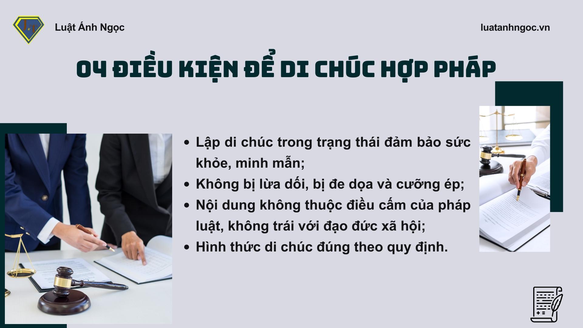 04 điều kiện cần có để di chúc hợp lệ