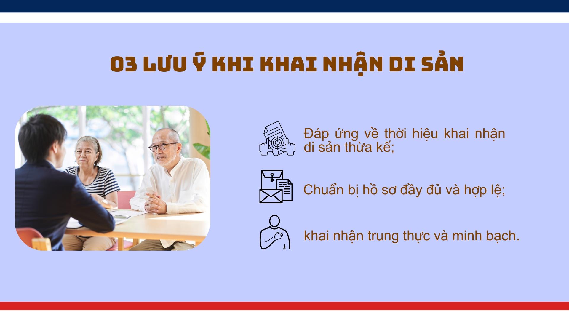 03 lưu ý khi khai nhận di sản thừa kế