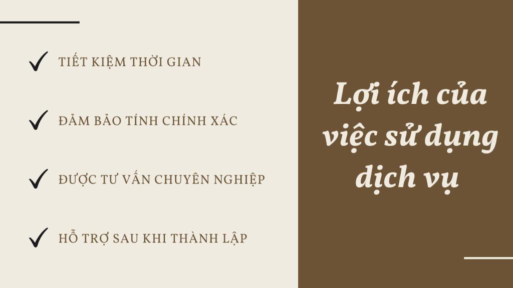 Lợi ích của việc sử dụng dịch vụ Lợi ích của việc sử dụng dịch vụ
