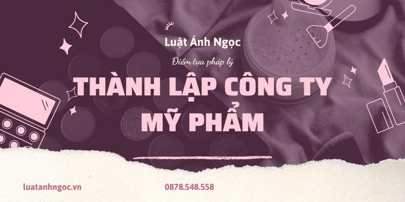 Thành lập công ty mỹ phẩm