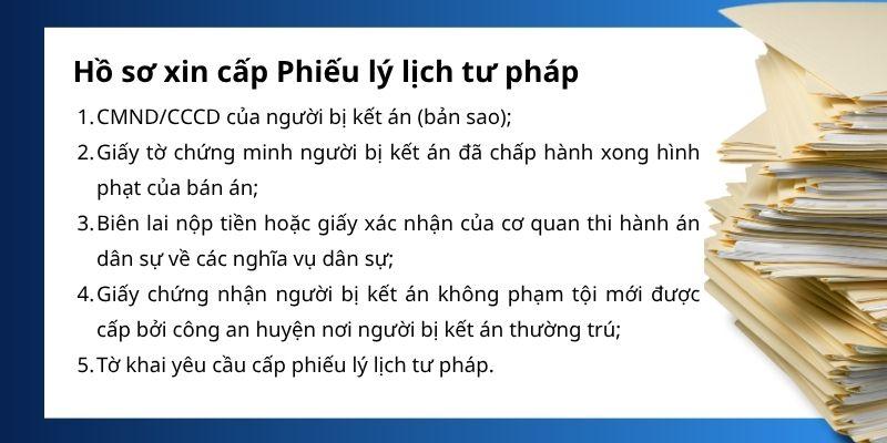 Hồ sơ xin cấp Phiếu lý lịch tư pháp