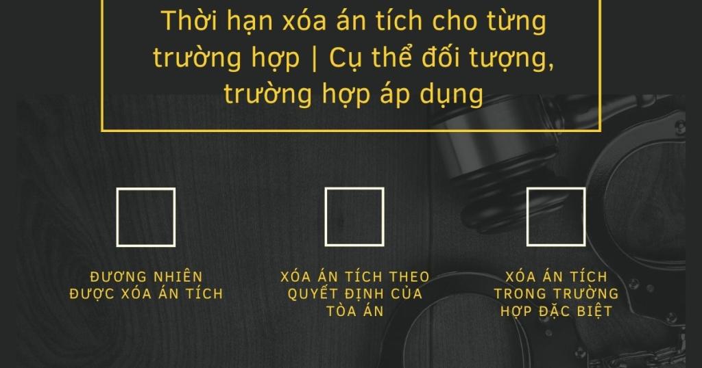Thời hạn xóa án tích cho từng trường hợp Thời hạn xóa án tích cho từng trường hợp